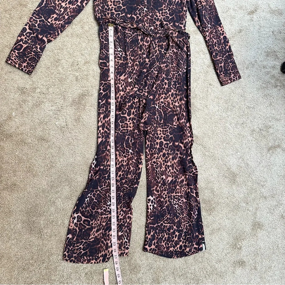 NEW one teaspoon leopard print button up collared jumpsuit boilersuit medium - Picture 9 of 10